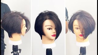 Perfect Asymmetrical Short Layered Bob Haircut Tutorial With Graduation  Long to Creative Bob Cuts [upl. by Haram]