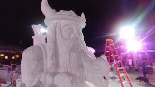 MASSIVE SNOW SCULPTURES 29 years of carving up snow [upl. by Nabal]