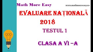 Evaluare Nationala clasa 6 2018Testul 1 [upl. by Luebke308]