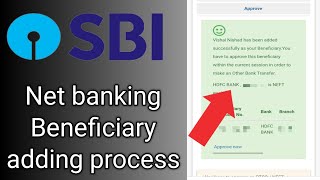 SBI net banking beneficiary add kaise kare  how to add beneficiary in net banking sbi [upl. by Eolanda]