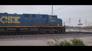 A Pair Of CSXT GEVOs Lead WB Ethanol Empties [upl. by Lehpar]