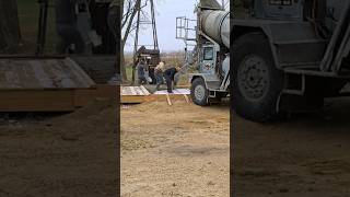 DIY Pouring Concrete Pad for Timber Frame Workshop [upl. by Sidras]