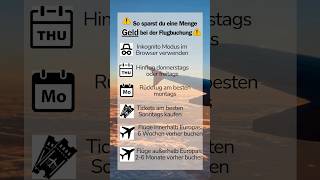 So sparst du eine Menge Geld bei der Flugbuchung 🌍✈️ reisen [upl. by Elin61]