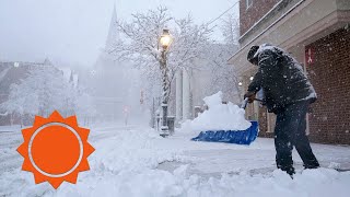 First snowstorm of the year hits Washington DC  AccuWeather [upl. by Aitnas707]