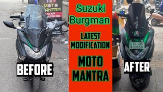 burgman modification  2024 latest modified  Suzuki Burgman Visor Mirror Modification  moto Mantra [upl. by Kahlil]