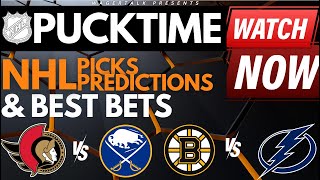 NHL Predictions Picks amp Odds  Senators vs Sabres  Bruins vs Lightning  PuckTime Mar 27 [upl. by Ivanna]