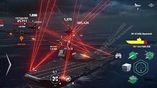 Modern Warships RF ATAKR ULYANOVSK in farming Dollar and Gold gameplay [upl. by Brunhild]