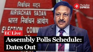 ECI Live On Assembly Elections Schedule Election Commission Announces Dates [upl. by Etnoek]