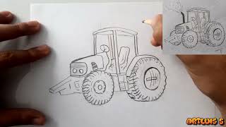 Comment dessiner un tracteur [upl. by Nellek]