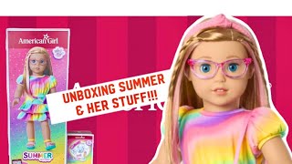 Unboxing Opening Review AG American Girl GOTY Girl of the Year Summer McKinny and Her Accessories [upl. by Aynwad]