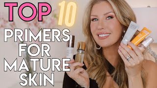 The 10 BEST FACE PRIMERS For Mature Skin  ALL SKIN TYPES [upl. by Elbert]