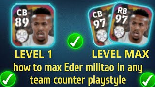 Spanish league Eder Militao HOW TO TRAIN PLAYERS IN EFOOTBAL 2022  Maximum Level efootball Pes 2022 [upl. by Currey]