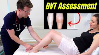 Deep Vein Thrombosis DVT OSCE Clinical Examination  Plus DVT risk factors diagnosis amp treatment [upl. by Inalaehak204]