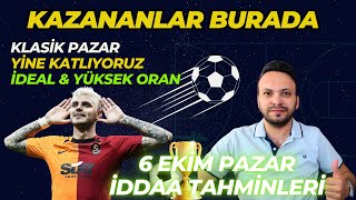 KAZANANLAR BURADA  6 Ekim Pazar İddaa Tahminleri [upl. by Nauqan]