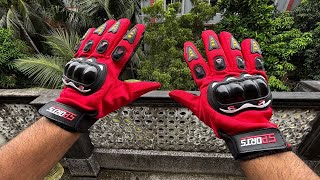 Motorcycle Gloves 324 TK Per Pair Breathable Full Finger Order From DARAZ  Unboxing  Not Bad [upl. by Aneehsit]