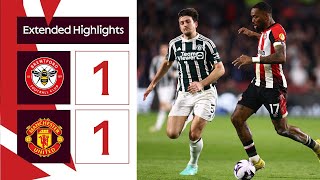 Brentford 1 Manchester United 1  Extended Premier League Highlights [upl. by Pentheam787]