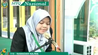 MTQ Nasional 2018 Ramadhan Najwa Qoriah Muda [upl. by Godding226]