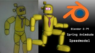 FNAF Blender 279 Spring Animdude Speedmodel [upl. by Lindahl488]