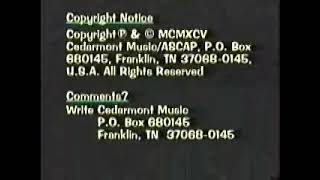 Opening amp Closing To Cedarmont Kids Action Bible Songs 1995 VHS [upl. by Margreta]