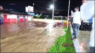 Cruce de Juan Luis de municipio Rancho Arriba por lastorrenciales agua caída está tarde Lluvia [upl. by Larual965]