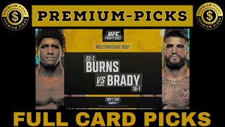 UFC fight night Burns vs Brady full card picks [upl. by Owades252]