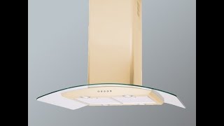 Curved Glass Island Extractor  Ivory  Luxair Cooker Hoods [upl. by Llerreg]