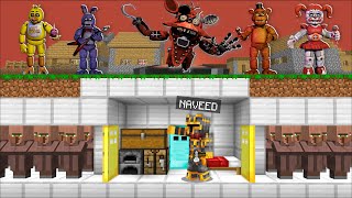 Minecraft SCARY FIVE NIGHTS AT FREDDYS BREAK in to UNDERGROUND HOUSE BUNKER MOD  Minecraft Mods [upl. by Anaitsirc]