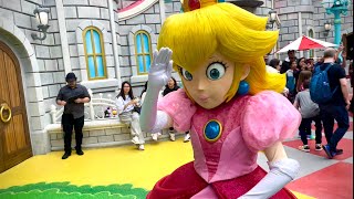 Meeting Princess Peach 3 for 12 Minutes 4K Meet amp Greet at Super Nintendo World [upl. by Nollahs203]