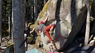 Stinkin Slopers Direct V4  Tall Beta Washington State Bouldering Pfiff [upl. by Balas]