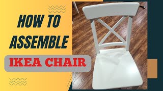 IKEA INGOLF Dinning Chair Assembly  Step by Step Tutorial [upl. by Ised203]