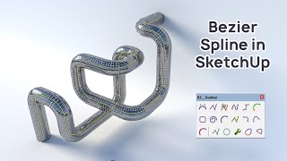 Bezier Spline in SketchUp  Plugin Tutorial [upl. by Akitan]