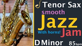 Tenor Saxophone Smooth Jazz Backing Track Jam in D Minor  Improvisation [upl. by Banerjee]