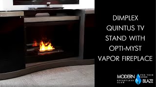 Dimplex Quintus TV Stand With Optimyst® Vapor Fireplace GOS40C1499SC [upl. by Naharba]