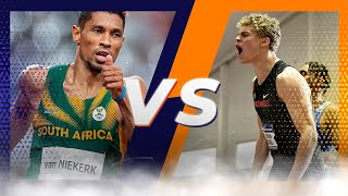 Matthew Boling vs Wayde Van Niekerk 400m  2024 NYC Grand Prix [upl. by Annia]