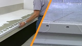 Balcony assembly Tile installation with drainage waterproofing and uncoupling [upl. by Amoreta]