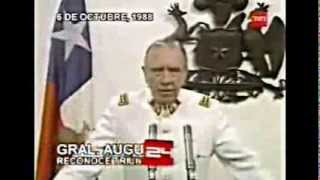 6 de octubre de 1988 Pinochet reconoce el triunfo del quotNoquot [upl. by Adnawad]