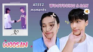 ATEEZ WOOSAN AND WOOYOUNG SAN 🦊😺 MOMENTS THE [upl. by Ramad399]