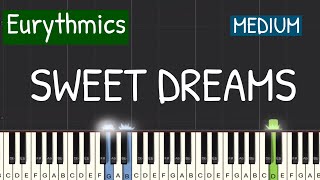 Eurythmics  Sweet Dreams Piano Tutorial  Medium [upl. by Buffo]