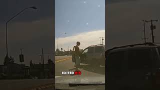 Crazy Road Rager Throws Axe at Victims Windshield [upl. by Granoff]