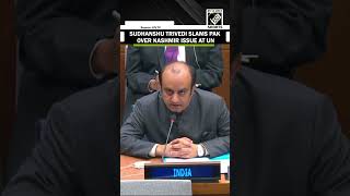 “JampK is was will remain integral part of India…” Sudhanshu Trivedi’s clear message to Pak at UN [upl. by Dloniger125]