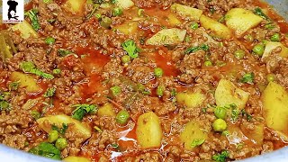 Keema Aloo Matar Recipe Winter Special  Mince Beaf With Peas And PotatoesHow To Make Aloo Qeema [upl. by Yemane105]