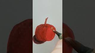 APPLE painting with watercolors 🖌️🔥 [upl. by Levan]