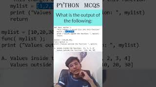 Rapid Python MCQ Solution  Learn Python in 60 Seconds infytqmcq infytq shorts python infytqpy [upl. by Ananna]