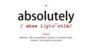 How to pronounce absolutely  Vocab Today [upl. by Saberio]