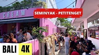 BALI INDONESIA 🇮🇩 4K Seminyak amp Petitenget — Walking Tour [upl. by Bennir]