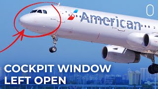 American Airlines Airbus A321neo Rejects Takeoff Due To Open Cockpit Window [upl. by Sower]