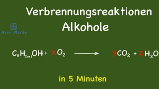 Verbrennungsreaktion der Alkohole [upl. by Essila758]