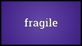 Fragile Meaning [upl. by Bronson]