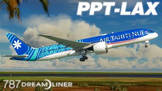 EARLY ACCESS  NEW 7879 Dreamliner  Microsoft Flight Simulator 4K  Papeete  Los Angeles [upl. by Anad]