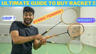 How to choose the BEST Badminton Racket For You [upl. by Eicarg]